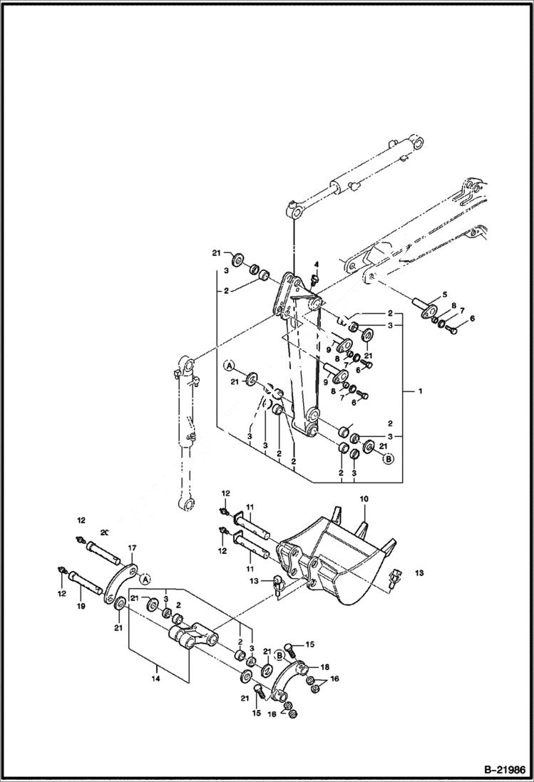 Схема запчастей Bobcat 316 - WORK EQUIPMENT WORK EQUIPMENT