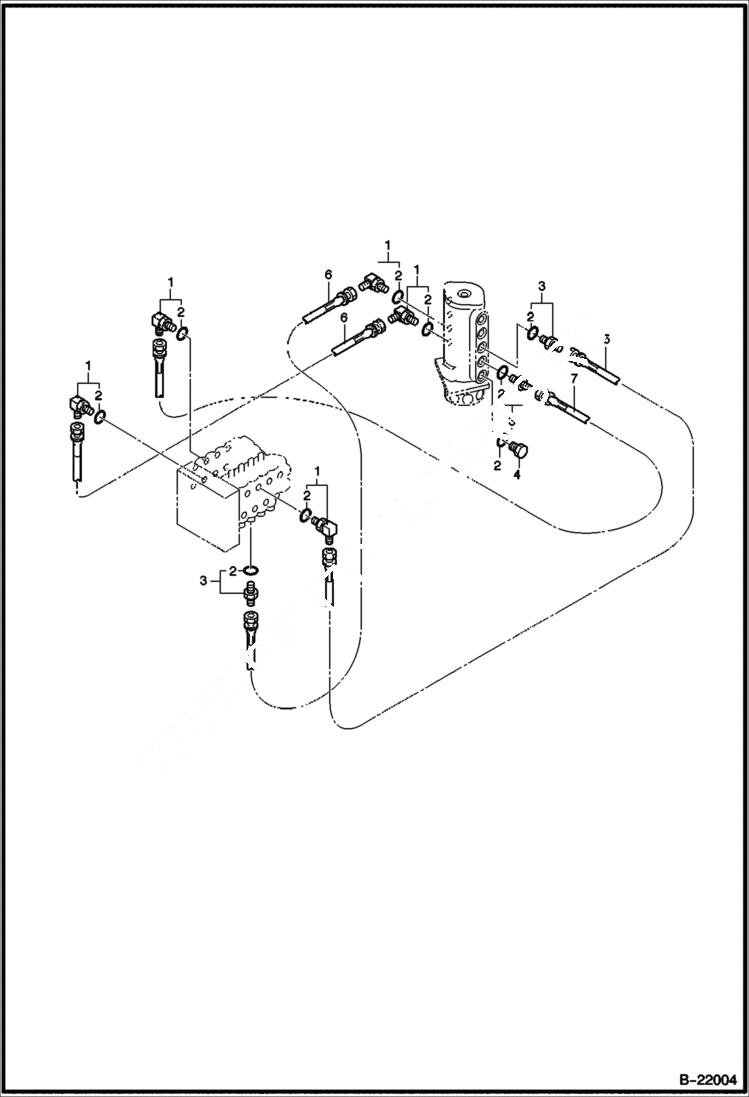 Схема запчастей Bobcat 316 - HYDROSTATIC CIRCUITRY Upper Frame HYDROSTATIC/HYDRAULIC