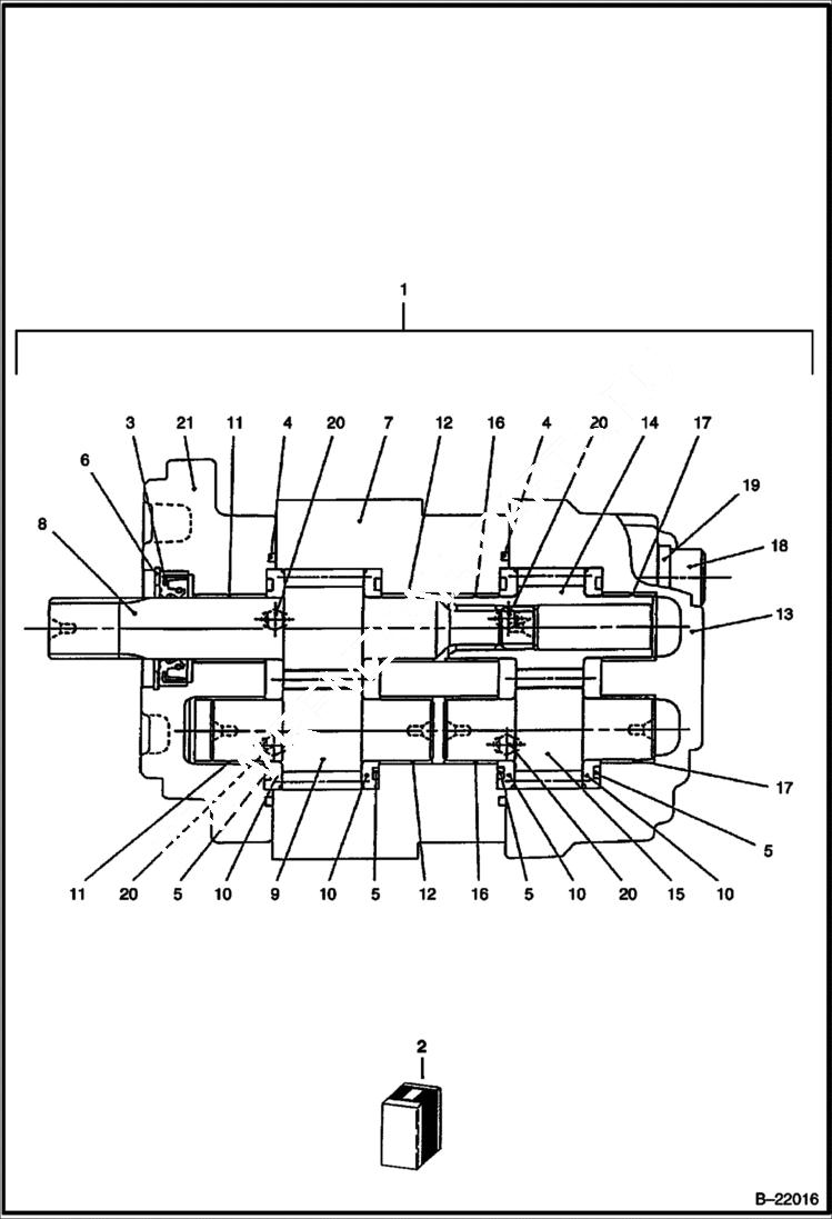 Схема запчастей Bobcat 316 - PUMP HYDROSTATIC/HYDRAULIC