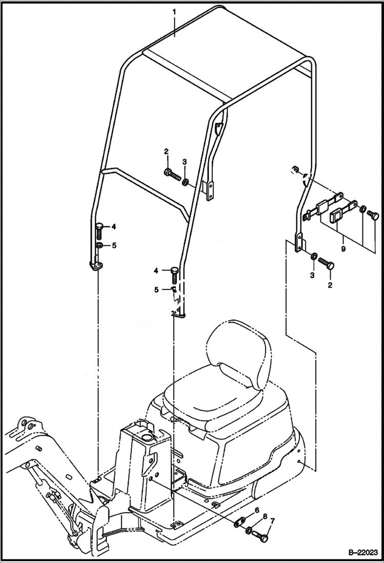 Схема запчастей Bobcat 316 - CANOPY ACCESSORIES & OPTIONS