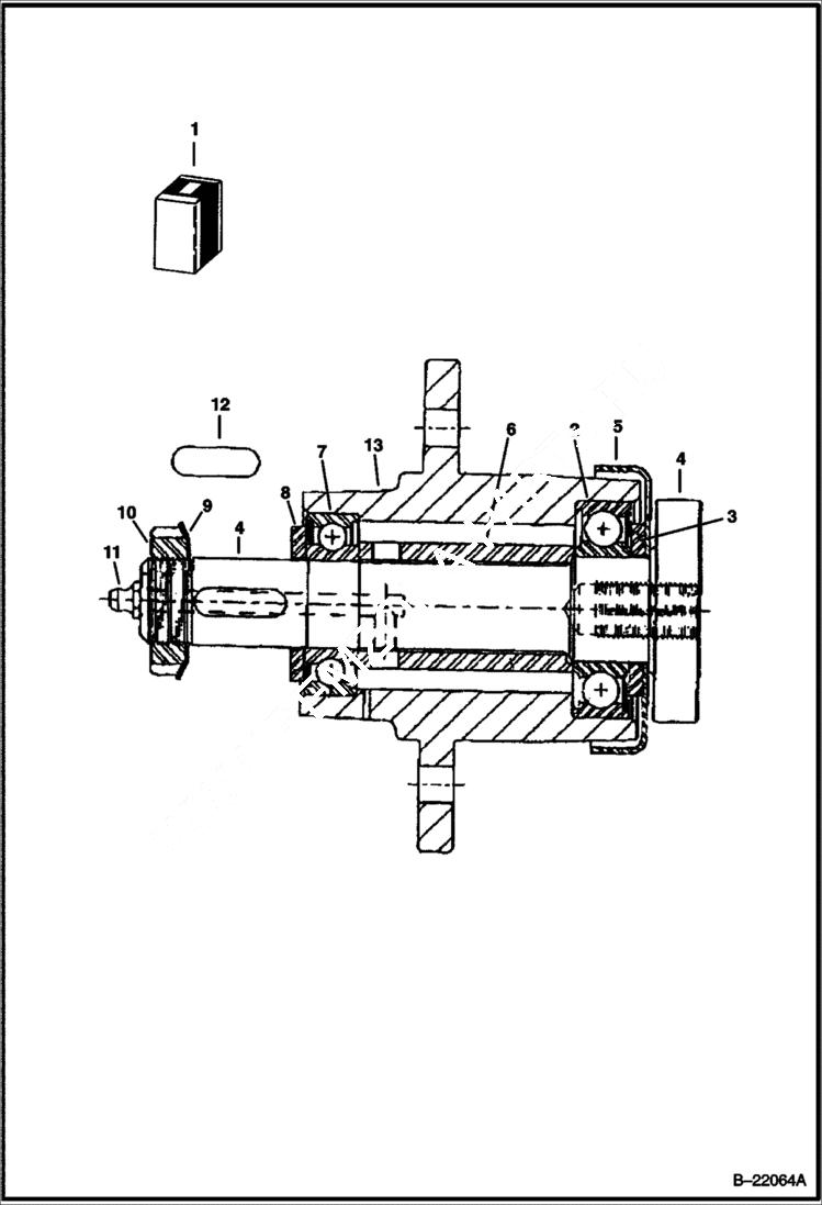 Схема запчастей Bobcat MOWER - MOWER (Spindle Hub Assembly) (90 2307) Loader