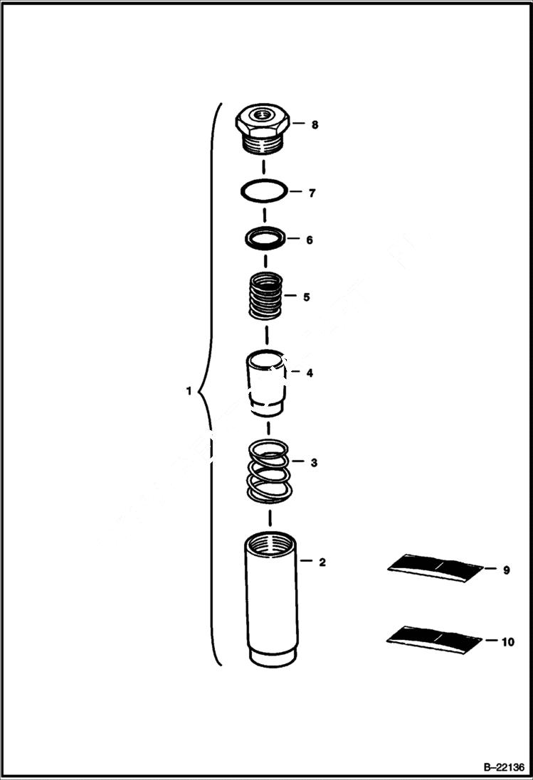 Схема запчастей Bobcat A-Series - HYDROSTATIC OIL FILTER (In-Line) (Steering Filter) HYDROSTATIC SYSTEM