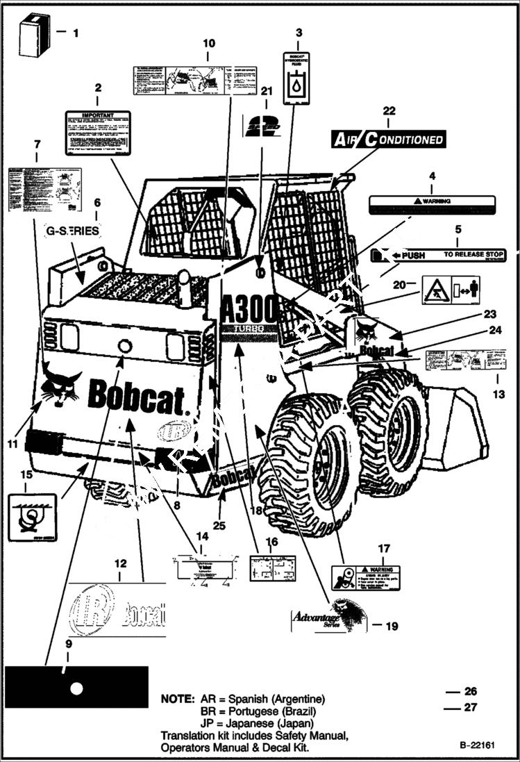 Схема запчастей Bobcat A-Series - DECALS ACCESSORIES & OPTIONS