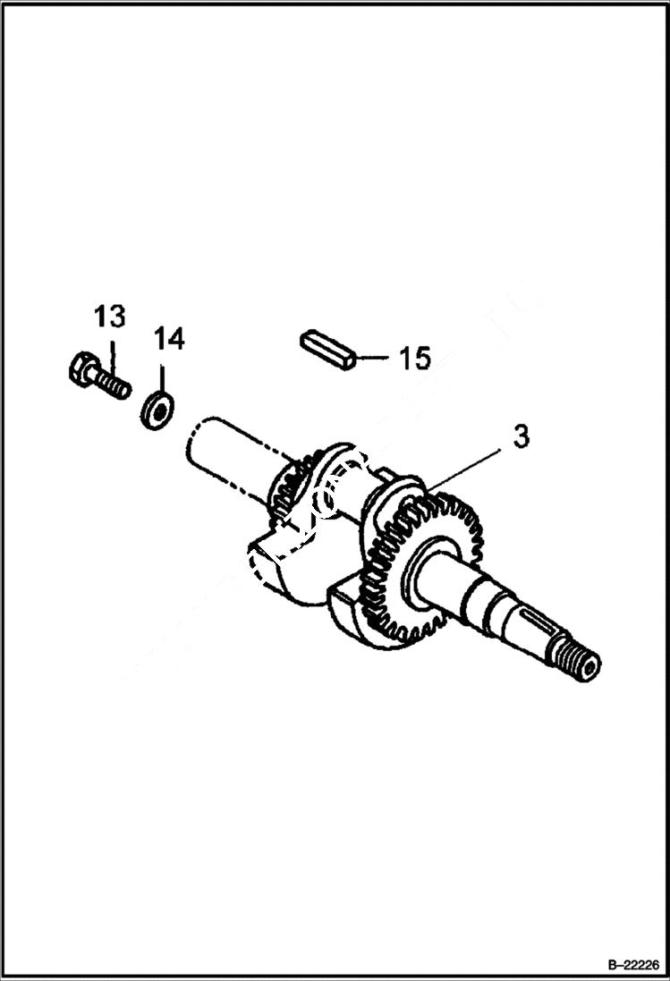 Схема запчастей Bobcat VIBRATORY PLATE COMPACTOR - HONDA ENGINE (Crankshaft) POWER UNIT