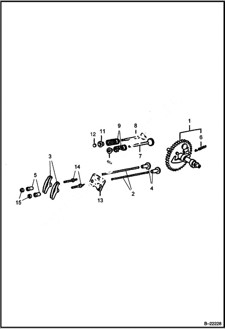 Схема запчастей Bobcat VIBRATORY PLATE COMPACTOR - HONDA ENGINE (Camshaft) POWER UNIT