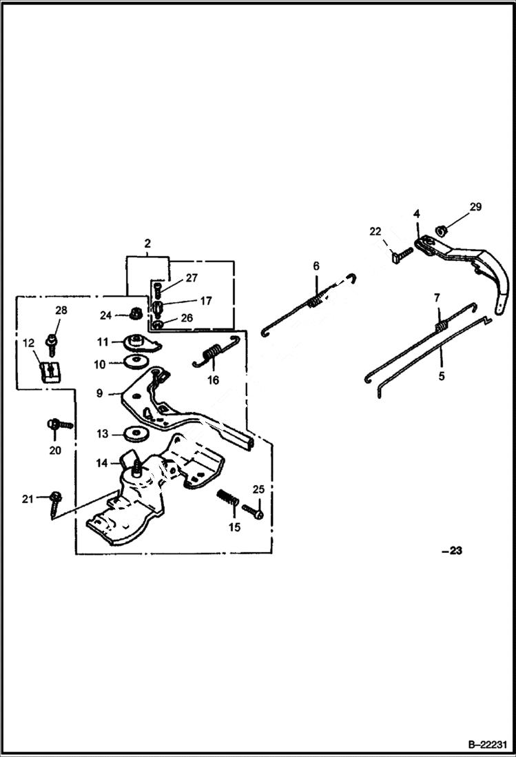 Схема запчастей Bobcat VIBRATORY PLATE COMPACTOR - HONDA ENGINE (Control Assy) POWER UNIT