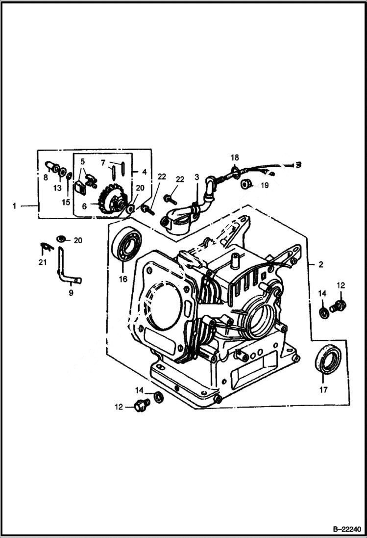 Схема запчастей Bobcat VIBRATORY PLATE COMPACTOR - HONDA ENGINE (Governor) POWER UNIT