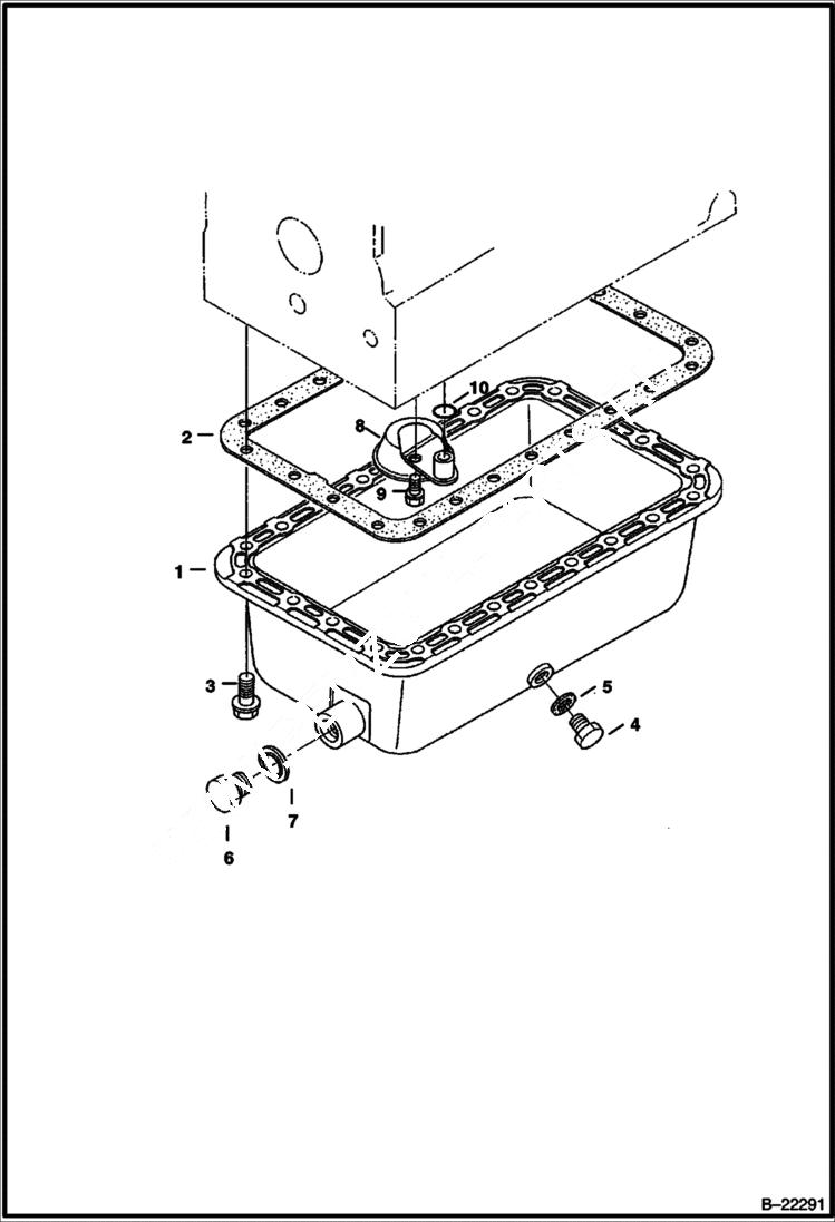 Схема запчастей Bobcat 430 - OIL PAN (S/N 562511001 & Above) POWER UNIT