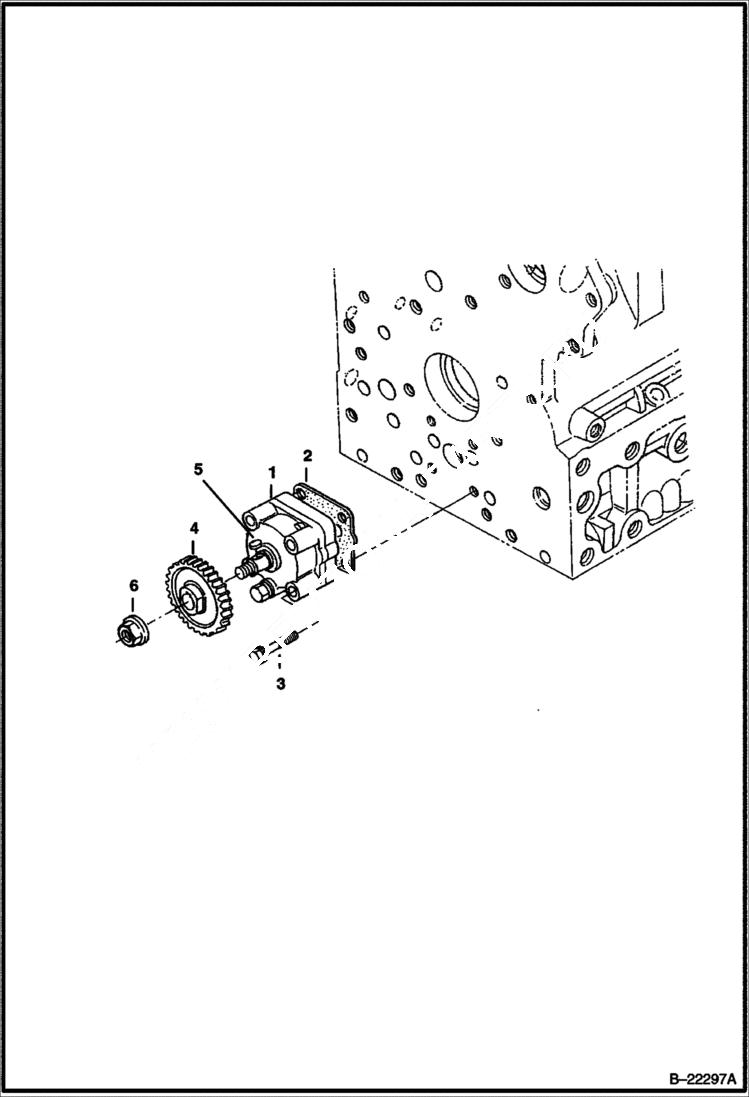 Схема запчастей Bobcat 430 - OIL PUMP (S/N 562711001 & Above) POWER UNIT