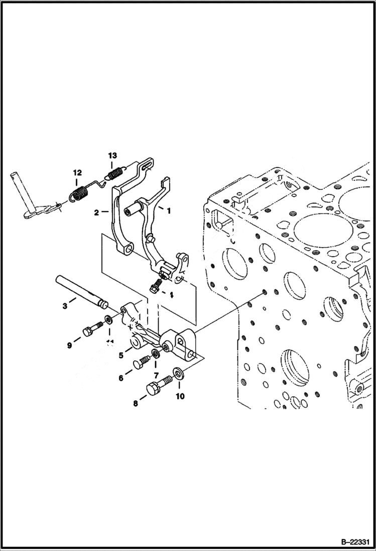 Схема запчастей Bobcat 435 - GOVERNOR (S/N 562611001 & Above) POWER UNIT