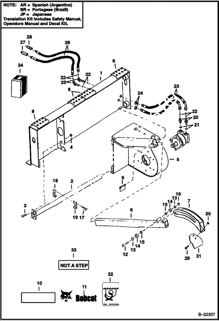 Схема запчастей Bobcat TRENCHERS - TRENCHER (Main Frame & Hydraulics) (LT303) Loader