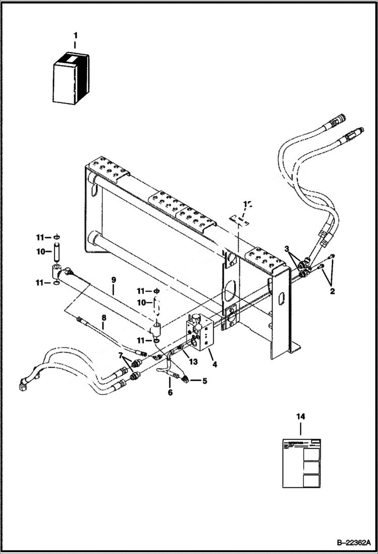 Схема запчастей Bobcat TRENCHERS - TRENCHER (Side Shift Kit) (LT213) (LT313) Loader