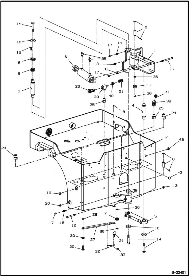 Схема запчастей Bobcat BCA24 - MAIN FRAME MAIN FRAME