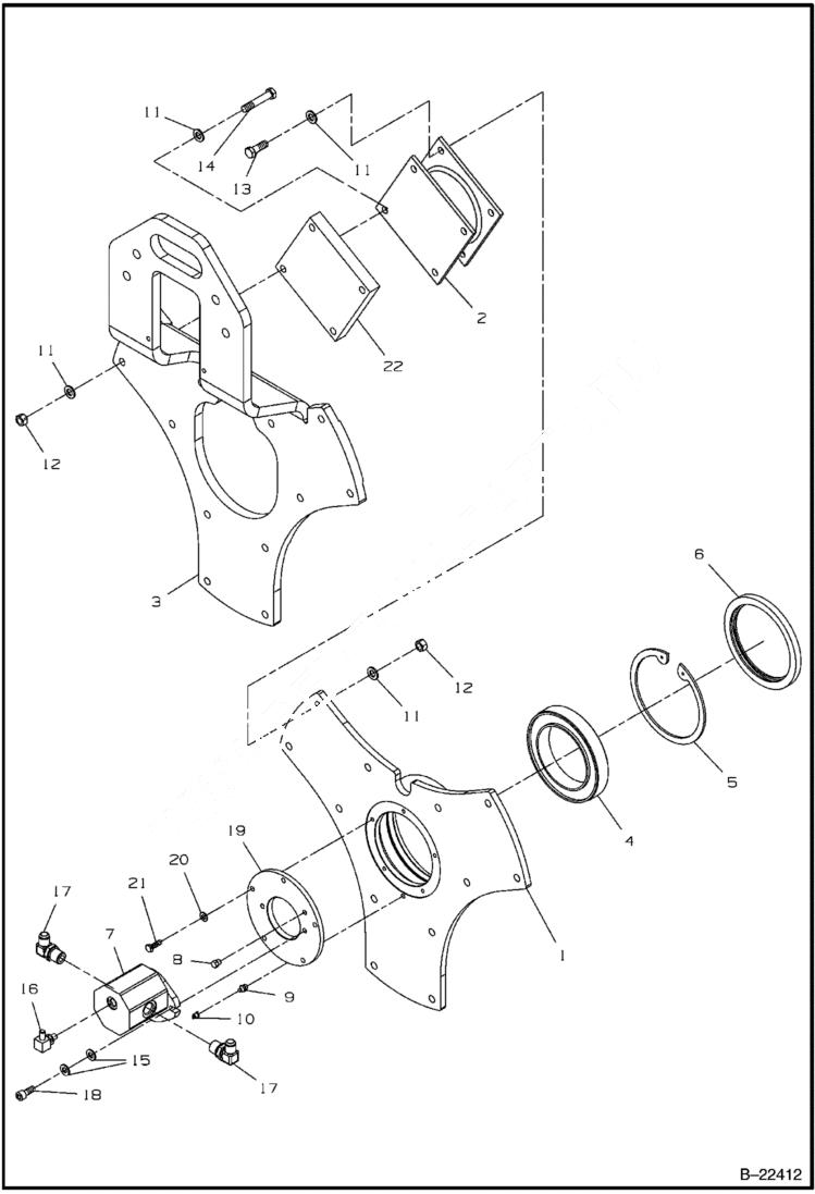 Схема запчастей Bobcat BCA24 - VIBRATION DRIVE ASSEMBLY DRUM