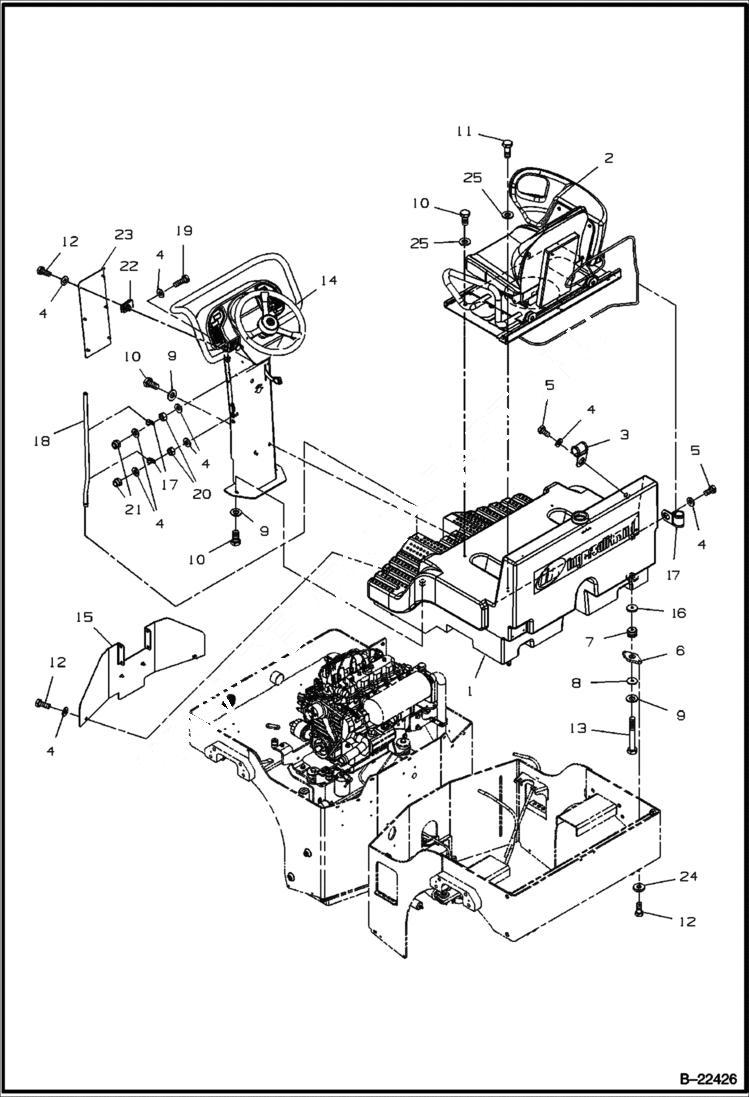 Схема запчастей Bobcat BCA24 - OPERATORS PLATFORM CONSOLE