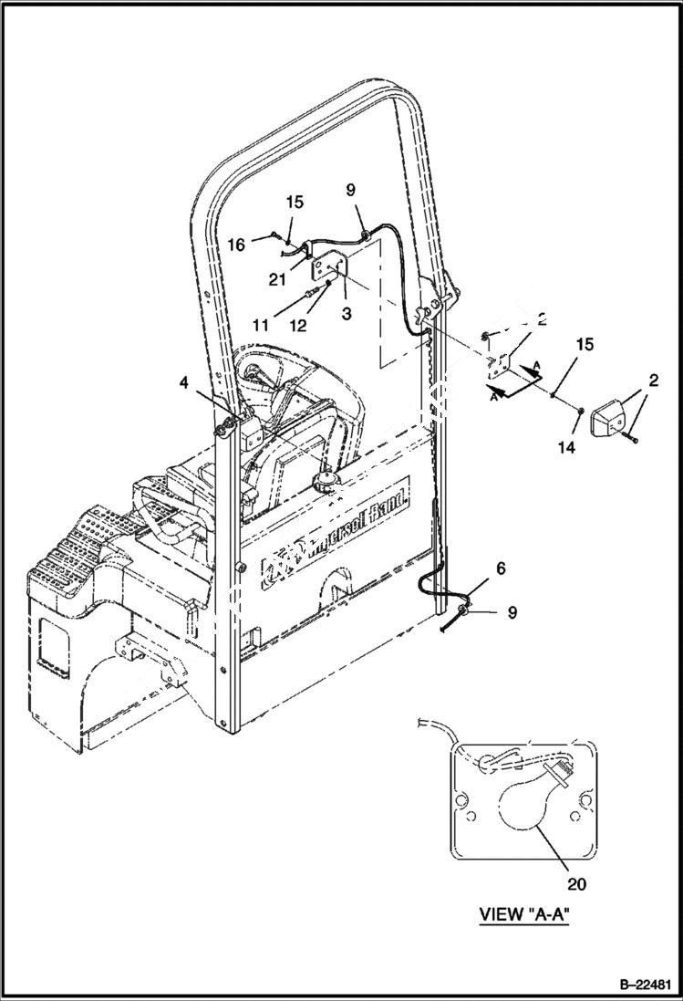 Схема запчастей Bobcat BCA24 - HAZARD/SIGNAL (Optional) ELECTRICAL SYSTEM
