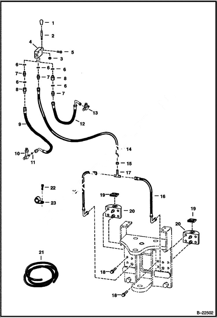 Схема запчастей Bobcat BACKHOE - HYDRAULIC CLAMP SLIDE FRAME 730SH - S/N 646501001 & Above 730SH BACKHOE