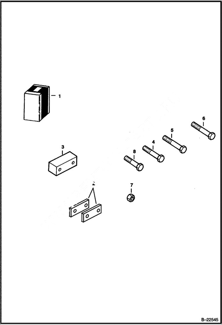 Схема запчастей Bobcat TRENCHERS - TRENCHER (Spacer Kit) (LT112) (MX112) (LT113) Loader