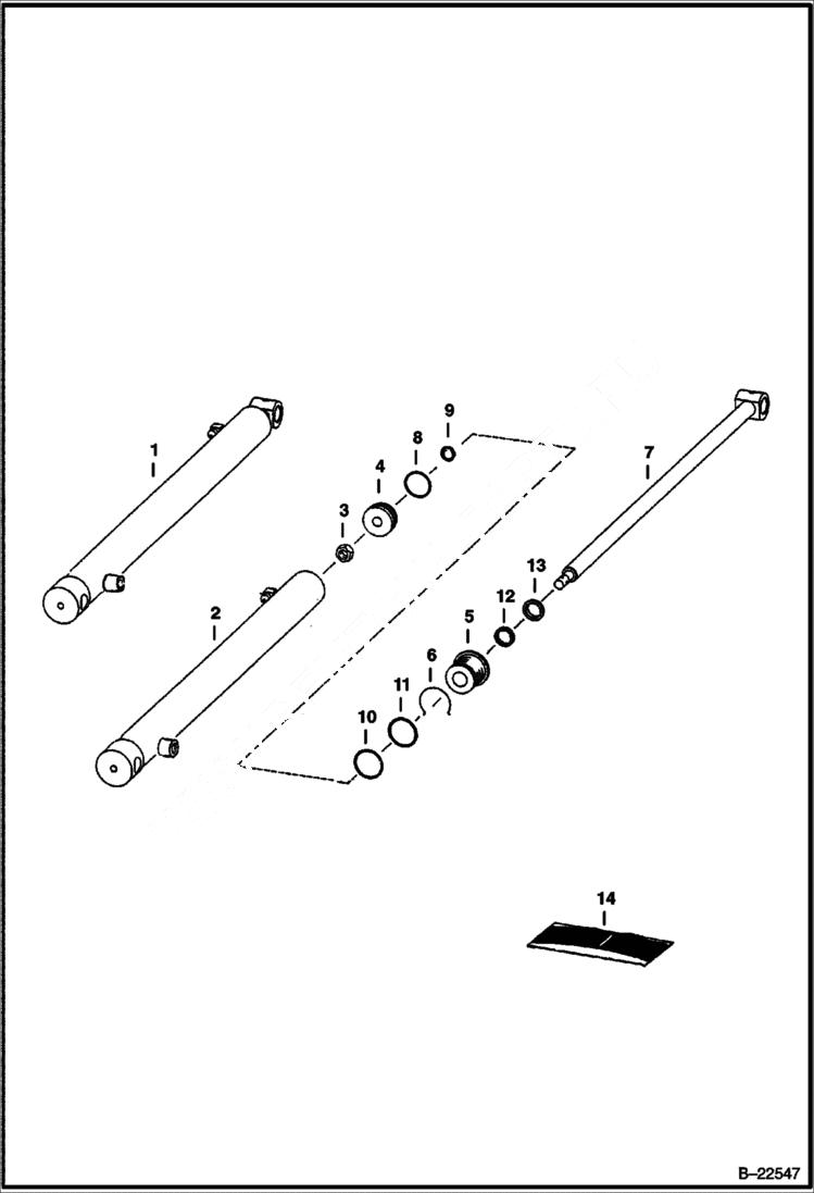 Схема запчастей Bobcat TRENCHERS - TRENCHER (Side Shift Cylinder) (LT213) (LT313) Loader