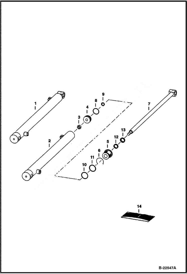 Схема запчастей Bobcat TRENCHERS - TRENCHER (Side Shift Cylinder) (LT213) (LT313) Loader