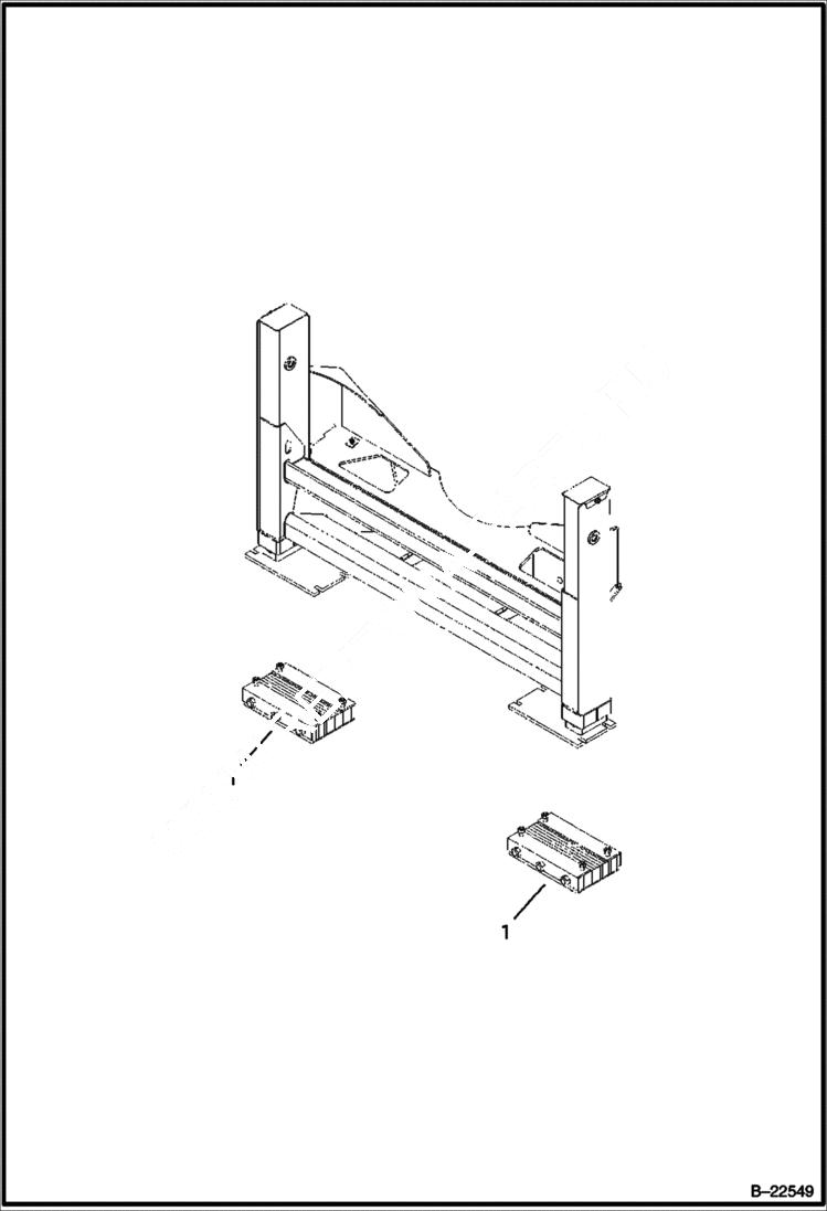 Схема запчастей Bobcat B250 - STREET PADS Side Shift Backhoe WORK EQUIPMENT