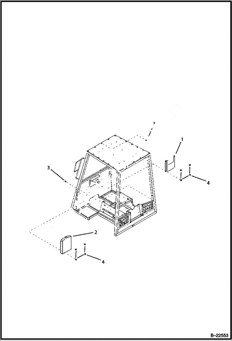 Схема запчастей Bobcat B200 - CANOPY CAB