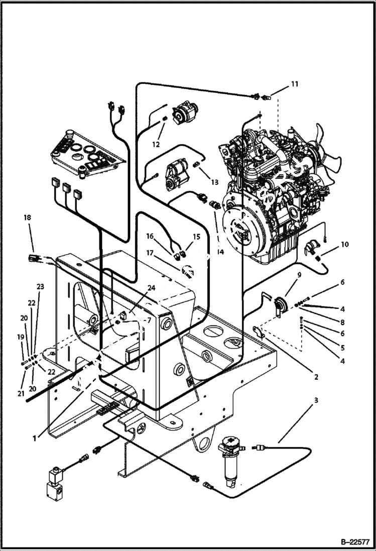 Схема запчастей Bobcat BL275 - ELECTRICAL ELECTRICAL SYSTEM