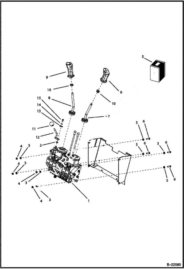 Схема запчастей Bobcat B250 - HYDRAULIC CIRCUITRY (Side Shift Backhoe) HYDRAULIC SYSTEM