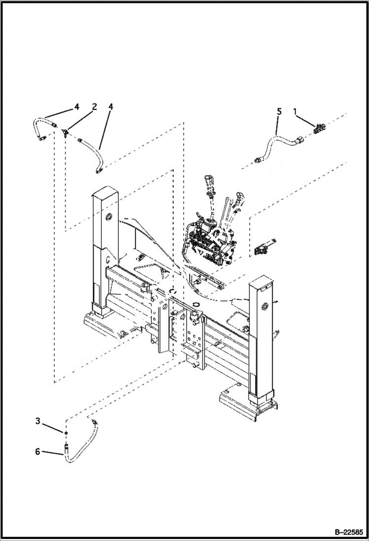 Схема запчастей Bobcat BL275 - HYDRAULIC CIRCUITRY Side Shift Backhoe HYDRAULIC SYSTEM