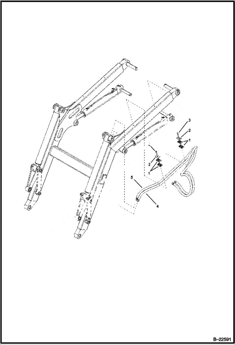 Схема запчастей Bobcat B250 - HYDRAULIC CIRCUITRY (Loading Arm) HYDRAULIC SYSTEM