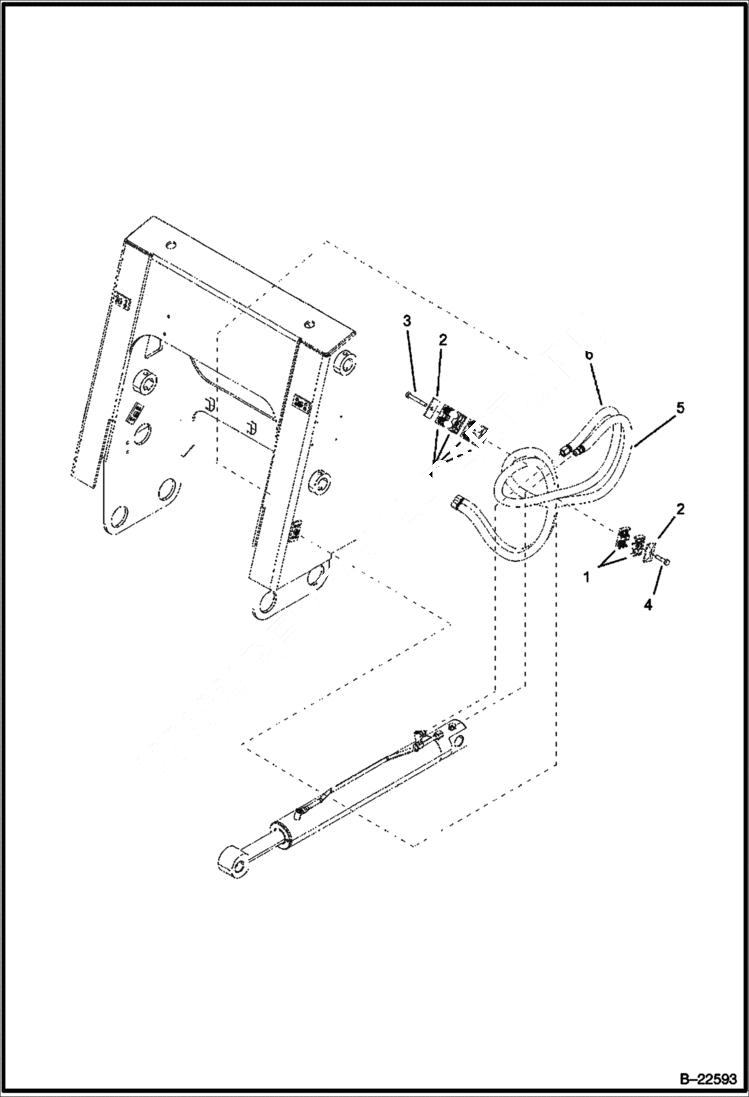 Схема запчастей Bobcat B250 - HYDRAULIC CIRCUITRY (Loading Arm) HYDRAULIC SYSTEM