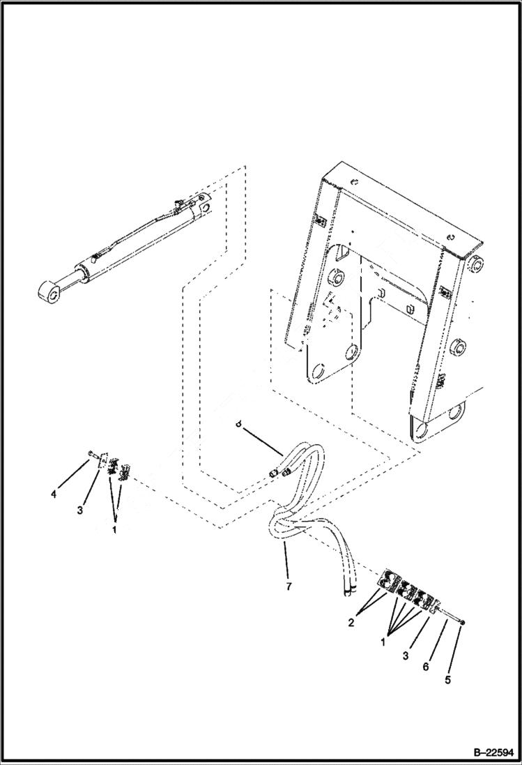 Схема запчастей Bobcat B250 - HYDRAULIC CIRCUITRY (Loading Arm) HYDRAULIC SYSTEM