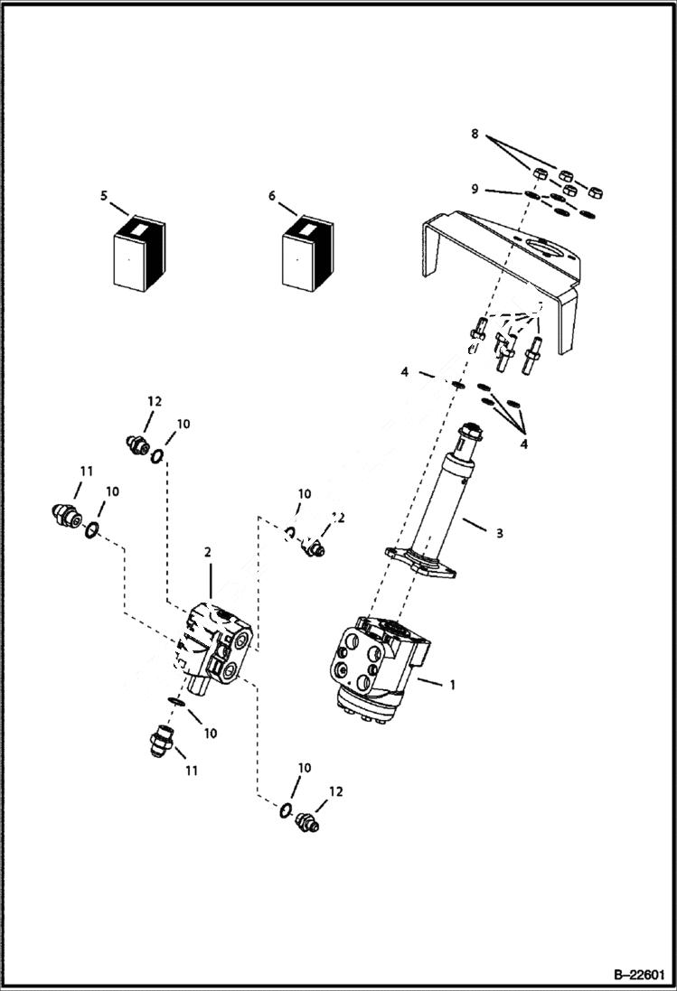 Схема запчастей Bobcat B250 - HYDRAULIC CIRCUITRY Frame HYDRAULIC SYSTEM