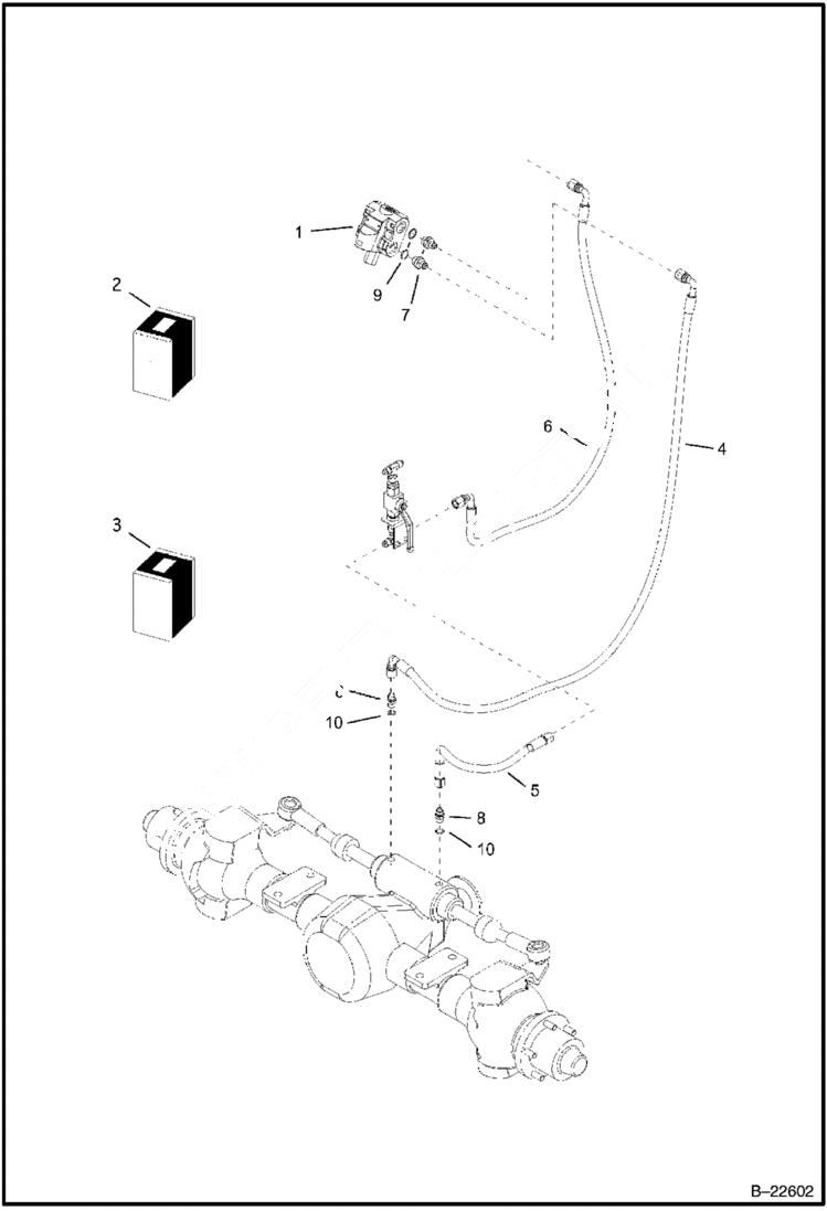 Схема запчастей Bobcat B250 - HYDRAULIC CIRCUITRY Frame HYDRAULIC SYSTEM