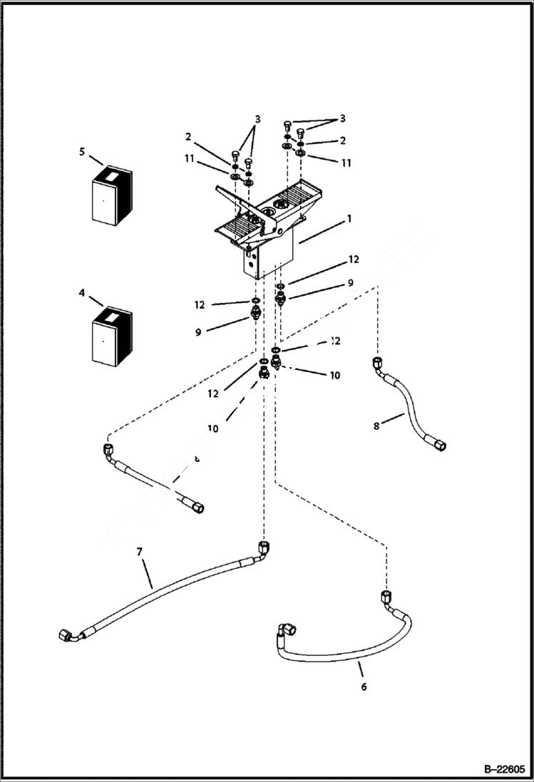 Схема запчастей Bobcat B250 - HYDRAULIC CIRCUITRY Frame HYDRAULIC SYSTEM