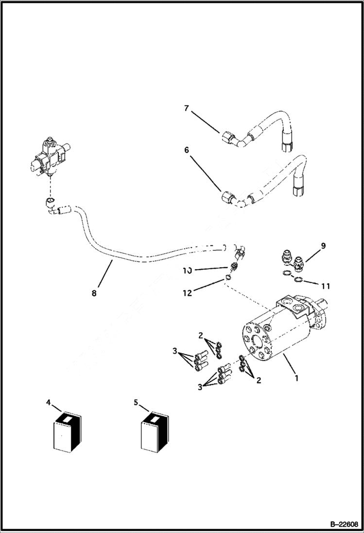 Схема запчастей Bobcat B250 - HYDRAULIC CIRCUITRY Frame HYDRAULIC SYSTEM