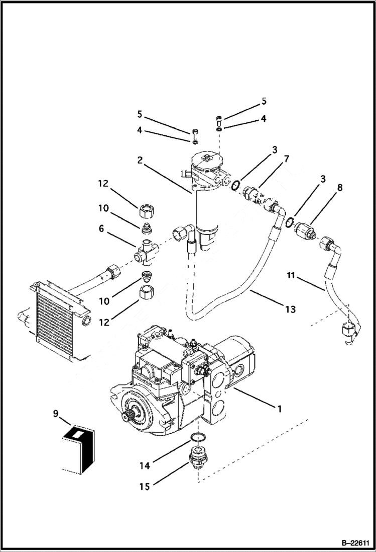 Схема запчастей Bobcat BL275 - HYDRAULIC CIRCUITRY Frame HYDRAULIC SYSTEM