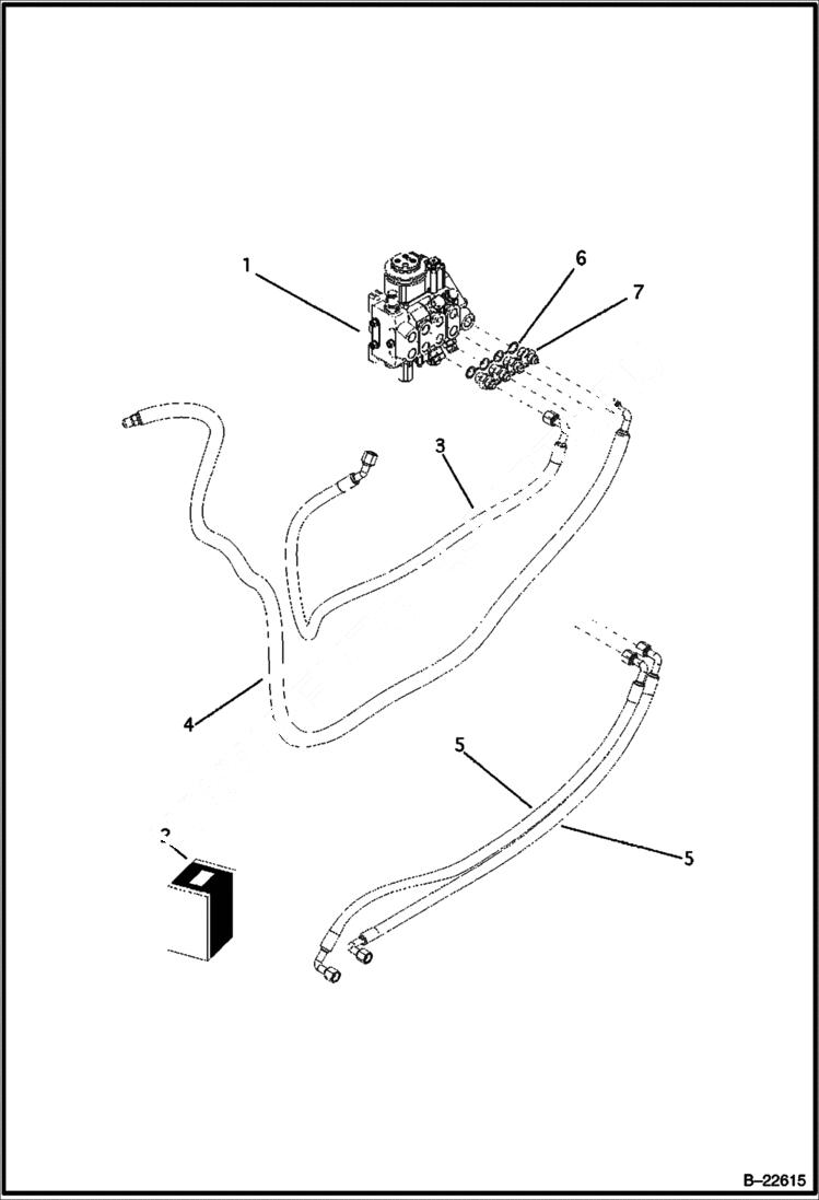 Схема запчастей Bobcat B250 - HYDRAULIC CIRCUITRY Frame HYDRAULIC SYSTEM