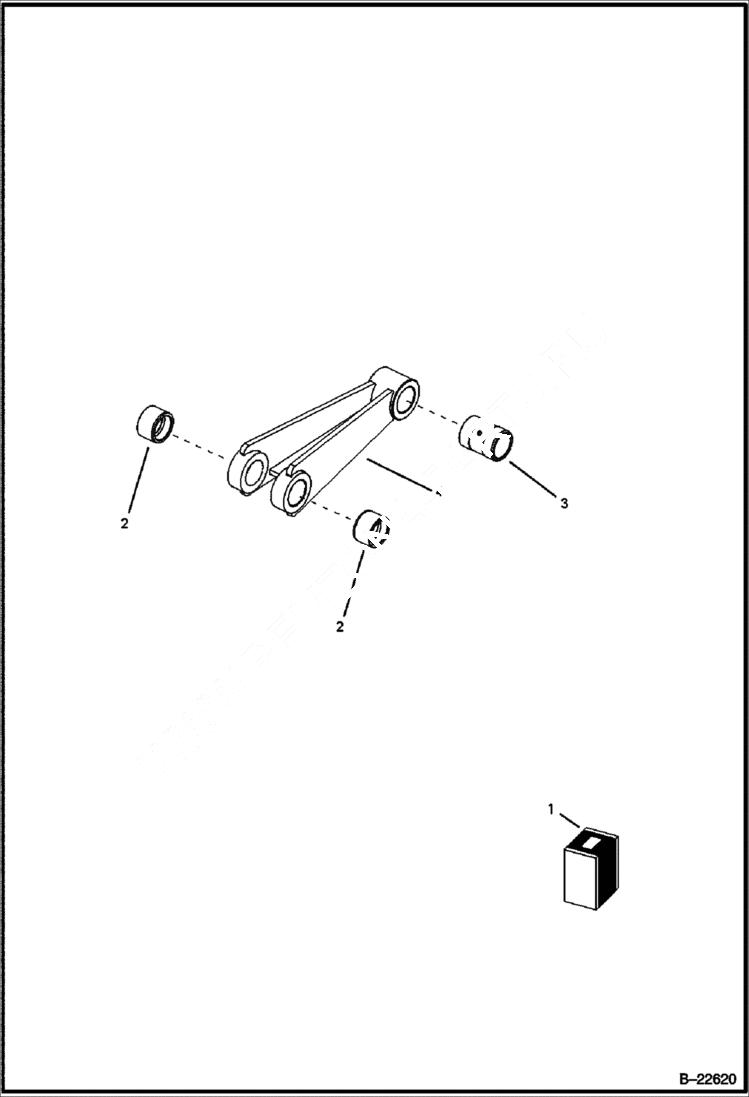 Схема запчастей Bobcat B250 - LEVER/BUSHING MAIN FRAME