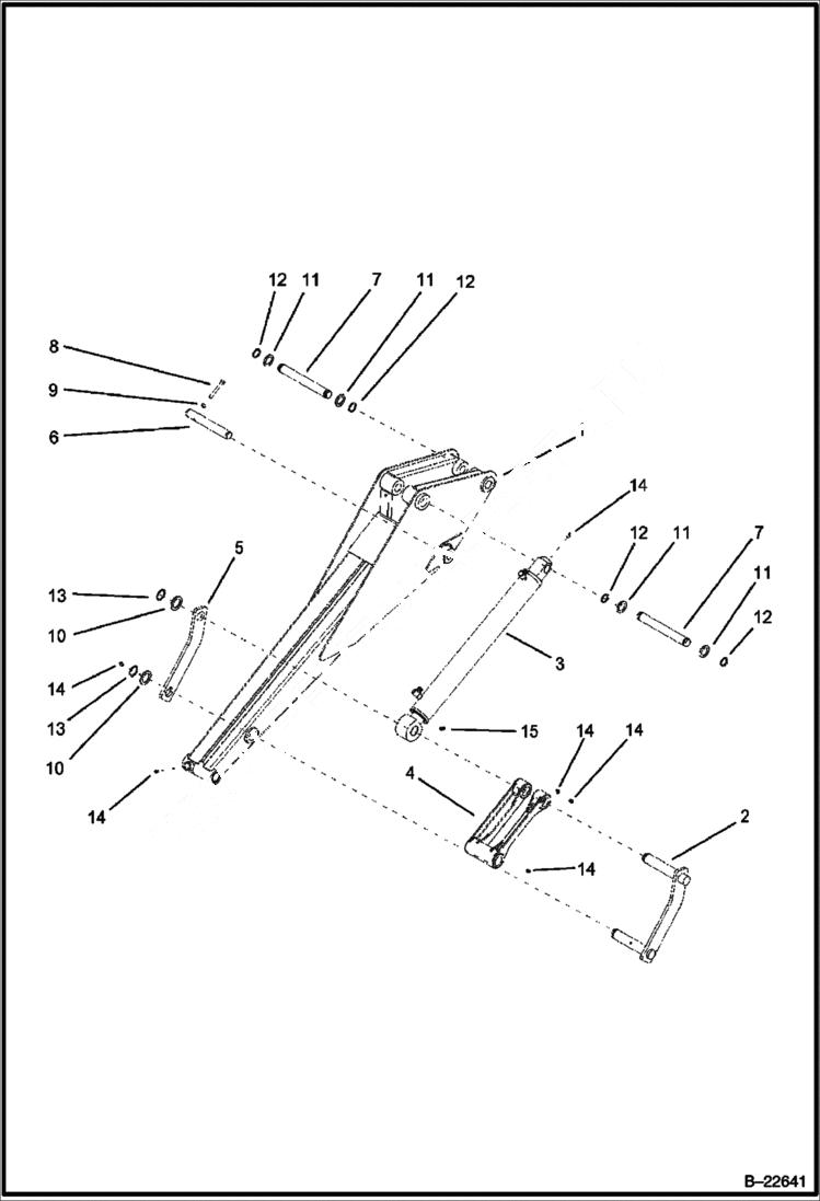 Схема запчастей Bobcat BL275 - ARM Side Shift Backhoe WORK EQUIPMENT