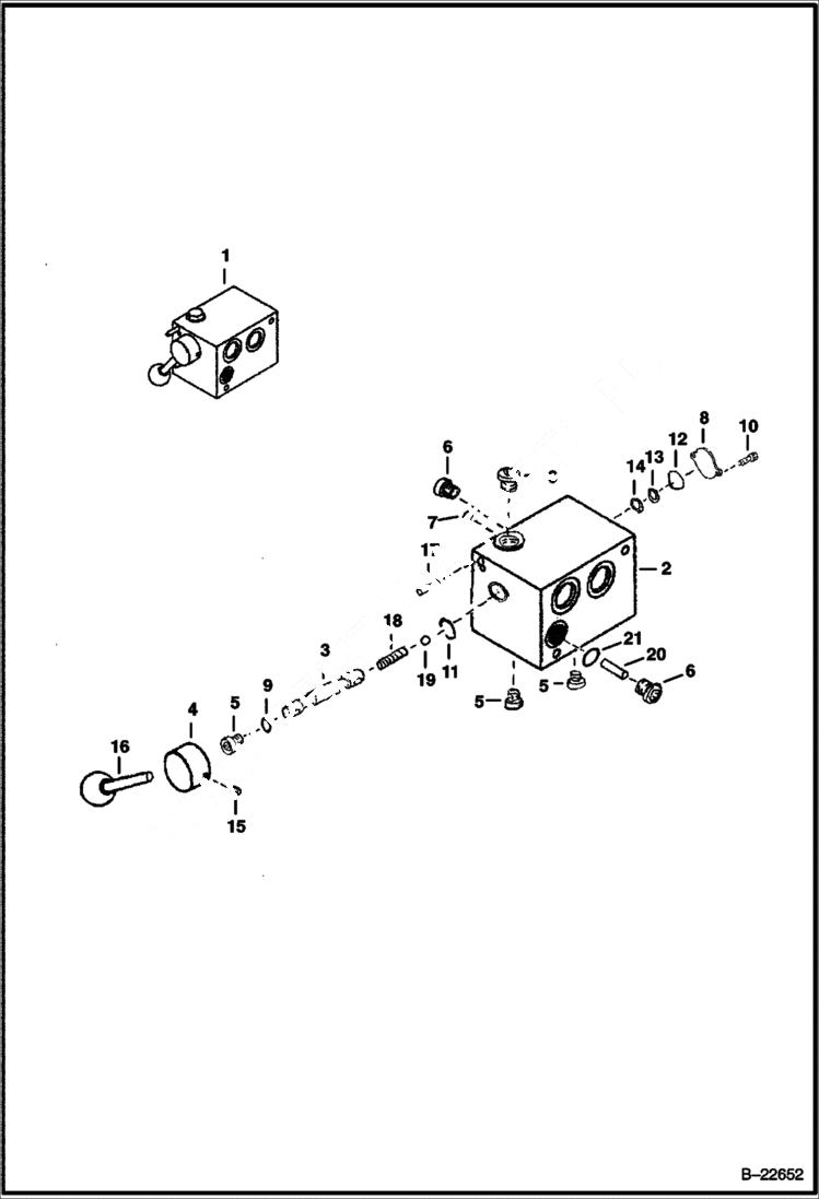 Схема запчастей Bobcat TRENCHERS - TRENCHER (Side Shift Selector Valve) (LT213) (LT313) Loader