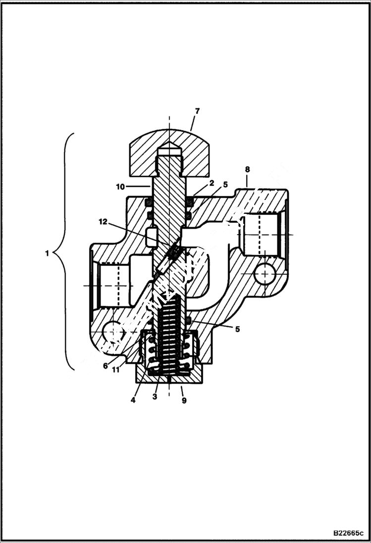 Схема запчастей Bobcat BACKHOE - BACKHOE (Flow Control Valve) (8709) 8709 BACKHOE