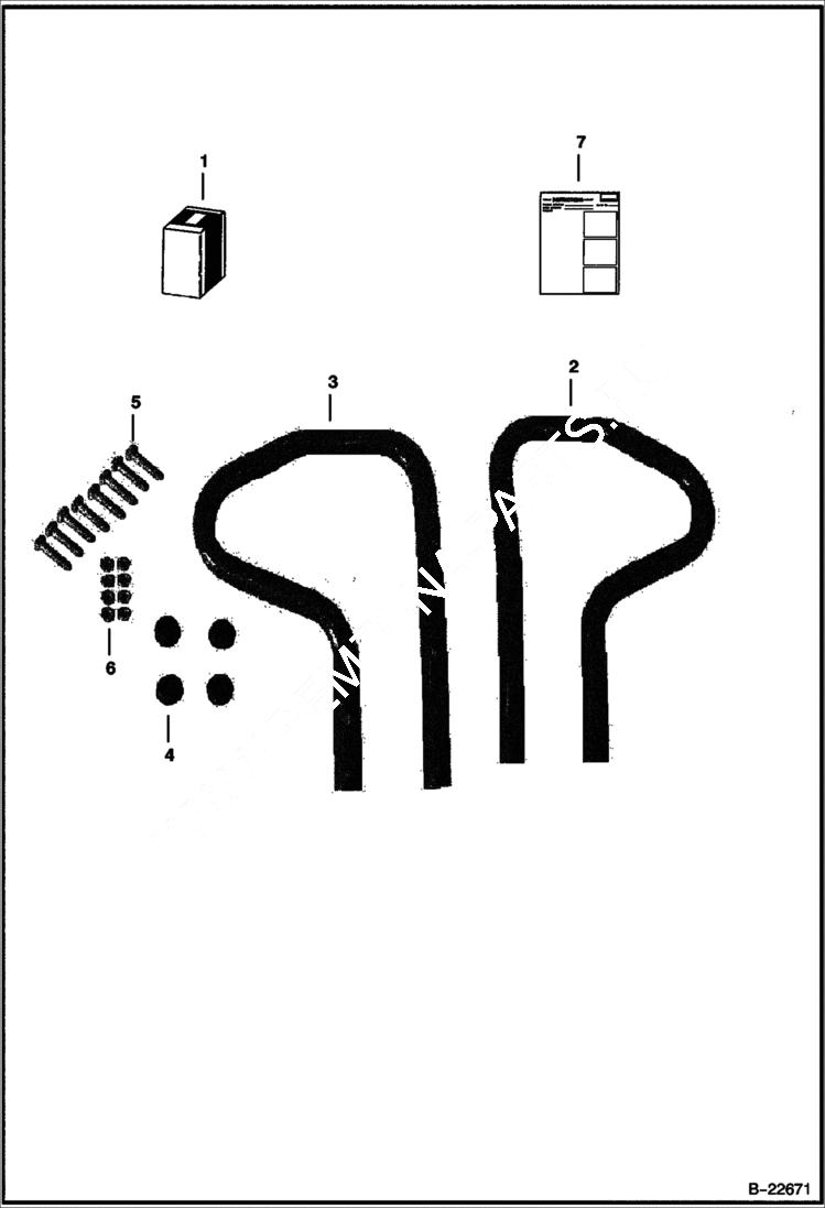 Схема запчастей Bobcat BACKHOE - BACKHOE (Grab Handle Kit) (709 2700) (709FDS 5841) 709 BACKHOE