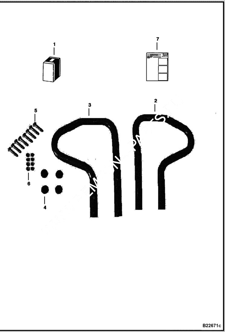 Схема запчастей Bobcat BACKHOE - BACKHOE (Grab Handle Kit) (8709) 8709 BACKHOE