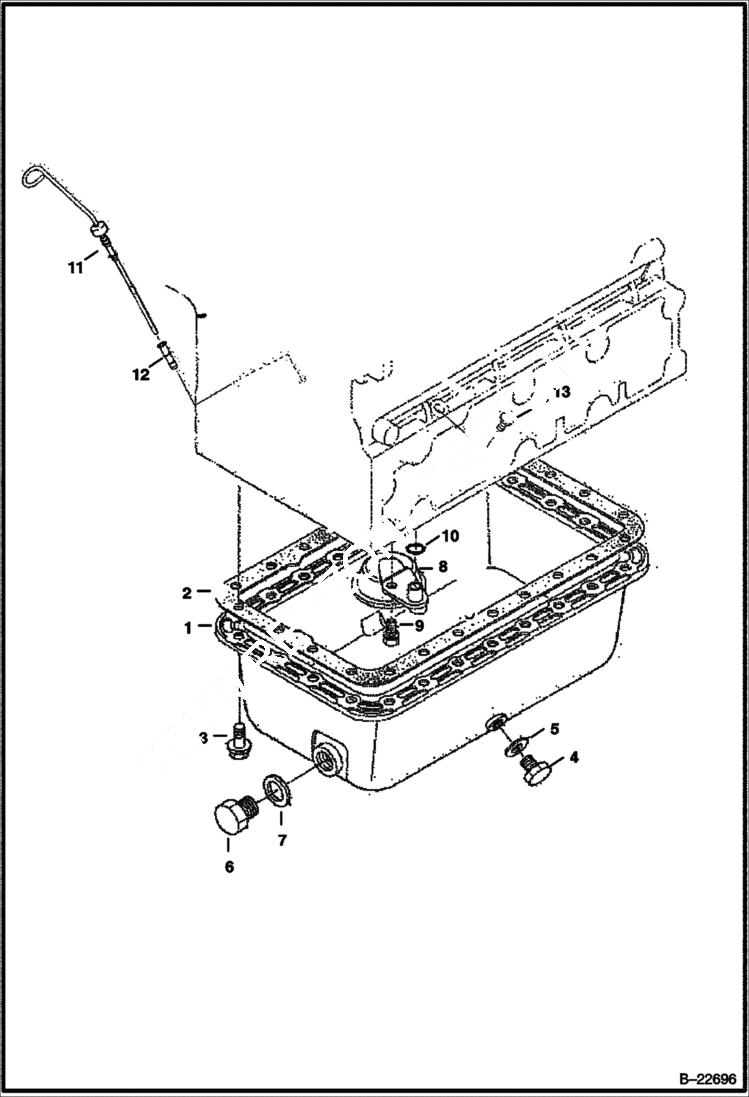 Схема запчастей Bobcat 337 - OIL PAN POWER UNIT