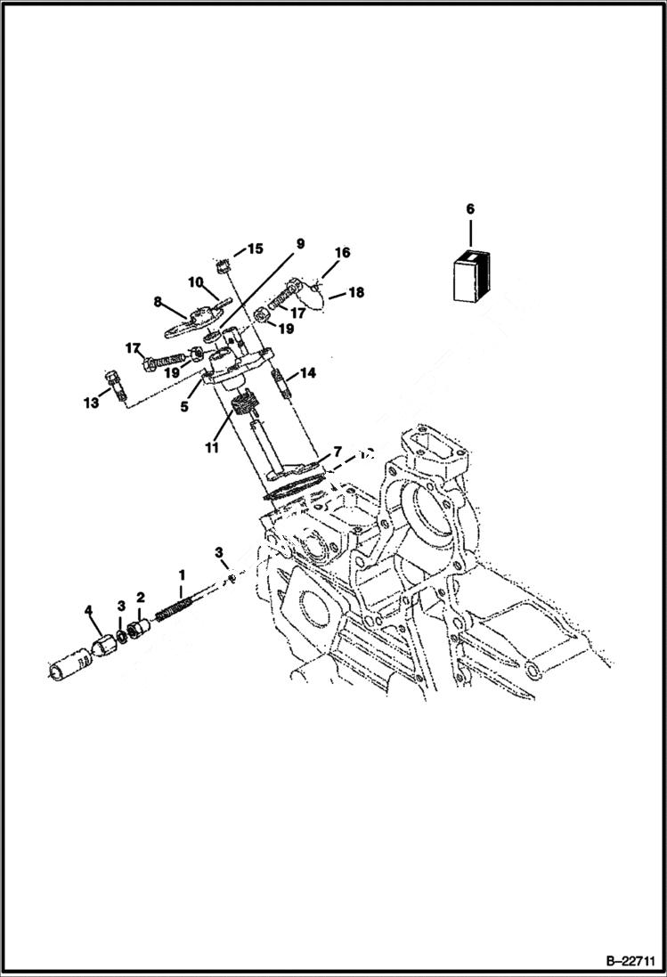 Схема запчастей Bobcat 435 - SPEED CONTROL PLATE POWER UNIT