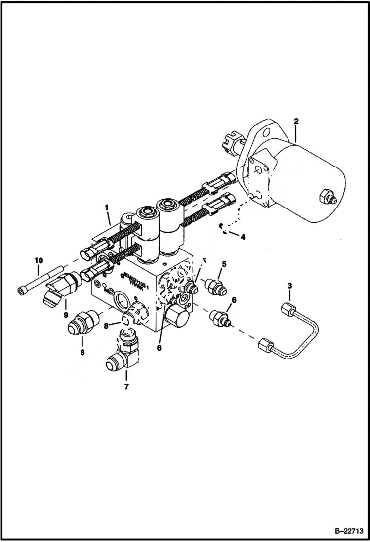 Схема запчастей Bobcat SNOWBLOWER - SB150 SNOWBLOWER (Valve & Motor) (36 7134) (48 7133) Loader