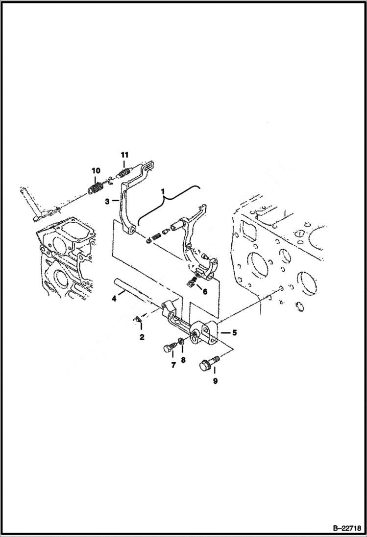 Схема запчастей Bobcat 435 - GOVERNOR POWER UNIT