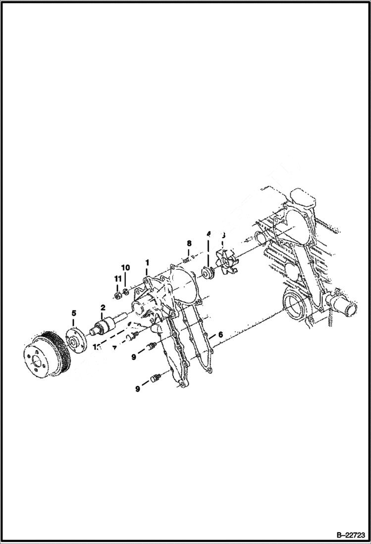 Схема запчастей Bobcat 435 - WATER PUMP POWER UNIT