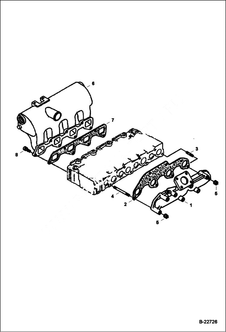 Схема запчастей Bobcat 337 - MANIFOLD POWER UNIT